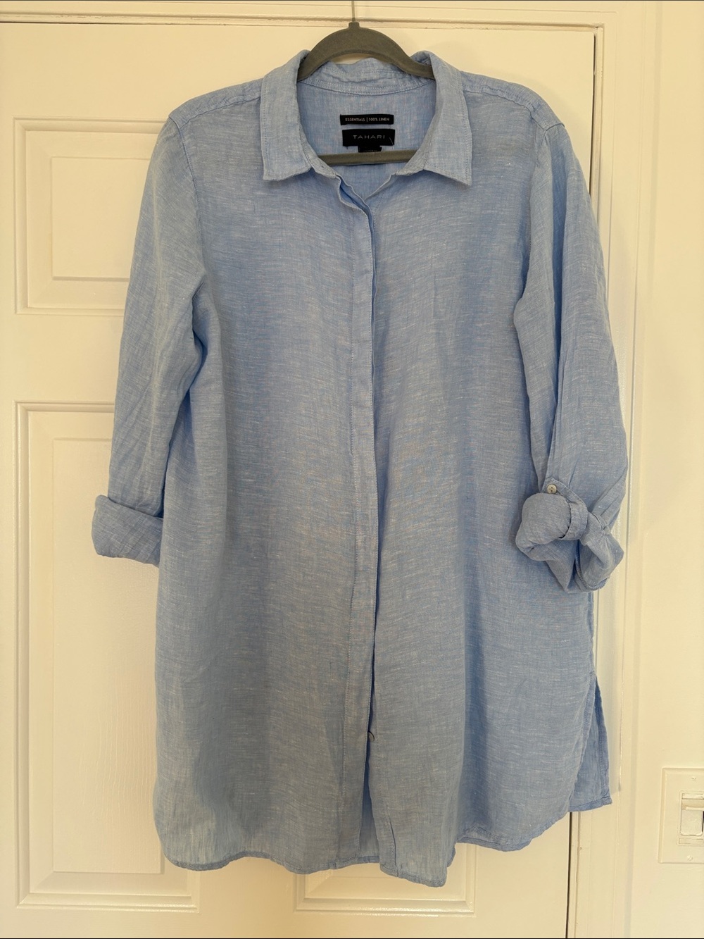 Tahari 100% Linen Blouse